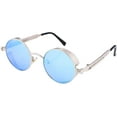 thumbnail image 1 of FEISEDY Retro Gothic Steampunk Sunglasses Round Metal Frame Punk Circle Inspired Shade Men B1857, 1 of 6