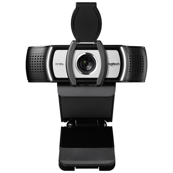 Logitech C930c Wired HD Webcam, 1080p Commercial Webcam, Anchor Webcam, Auto Light Correction, H.264 Support, Black