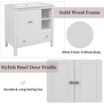 thumbnail image 4 of Wooden Bathroom Vanity with Ceramic Sink - White, 4 of 34
