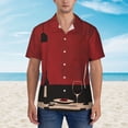 thumbnail image 2 of Honeii Minimalist Romantic Dinner Print Men’s Hawaiian Shirt,Classic Button-Down Short Sleeve Shirt, for Beach, Vacation, and Outdoor Activities,X-Large, 2 of 7