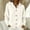 White, variant on Women Hooded Button Front Knit Cardigan Top Drawstring Long Sleeve Loose Soft Sweater, L