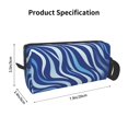 thumbnail image 2 of Portable Storage Bag 7.9×3.5×2.4in Simple Design Convenient Storage And Finishing Bag Light Body Can Be Used As A Cosmetic Bag Storage Bag Zebra Print Style Lightblue_3, 2 of 8