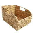 thumbnail image 7 of Shoreew 1/2Pcs Hand-Woven Storage Baskets with Handles Strong Load-bearing Large Capacity Stackable Water Hyacinth Wicker Basket, 7 of 7