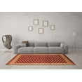 thumbnail image 3 of Ahgly Company Indoor Round Oriental Orange Industrial Area Rugs, 4' Round, 3 of 4