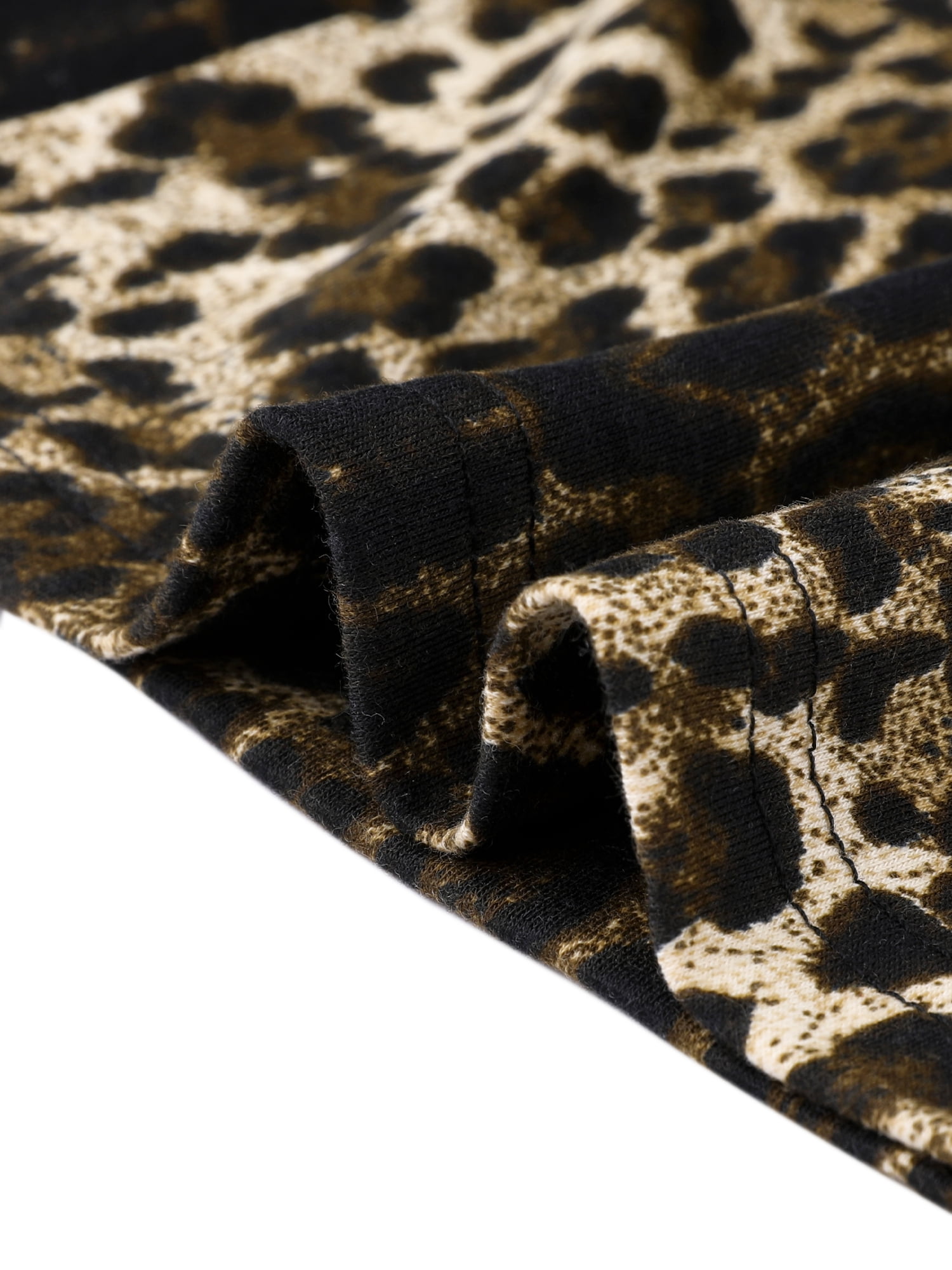 DARING DIVA Women's Casual Loose Wide Leg Trousers X-Large Leopard Print