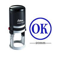 OK Round Self Inking Rubber Stamp Custom Shiny 20 mm mini Stamps Personalised Teachers Stamps