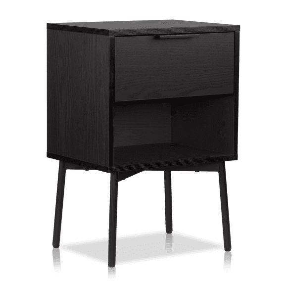 Bouclair Black Side Table with Drawer