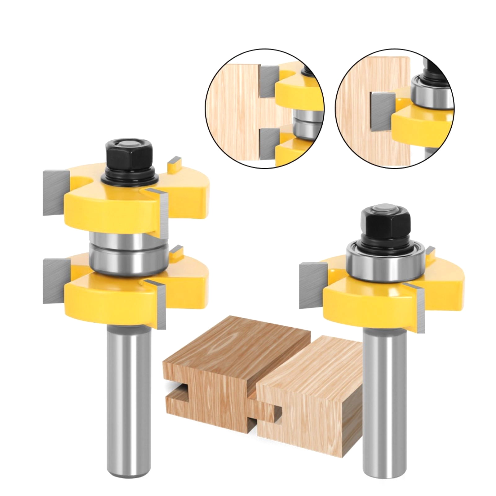CSYANXING 1/2 Shank Tongue Groove Router Bits For Woodworking Projects Cabinet Door Paneling High Precision