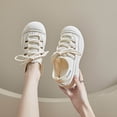 thumbnail image 4 of Zapatos de lona ahuecados, zapatos de mujer, zapatos blancos de estilo coreano de verano para estudiantes, zapatos casuales planos, 4 of 6