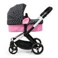 thumbnail image 2 of Bayer Design Dolls: Pram Xeo: Hearts Black & Pink - Matching Handbag, Adjustable Handle, For Dolls Up To 20", Ages 3+, 2 of 7