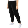 thumbnail image 2 of Pants for Women Dressy Casual New Plus Size Jogger Pants for Women Casual Solid Elastic Waist Sweatpants Comfy Lounge Trousers with Pockets Black 3XL, 2 of 9