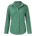 thumbnail image 3 of Vedolay Women's Coat Denim Jackets for Women Classic Long Sleeve Button Down Jean Jacket with Pockets,Green M, 3 of 5