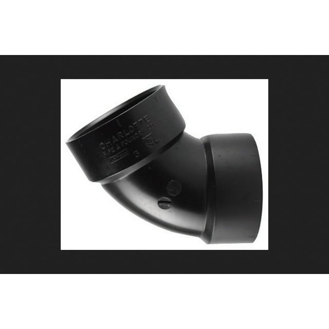 Codo de tubo Charlotte 60 ABS DWV 2 pulgadas de alto