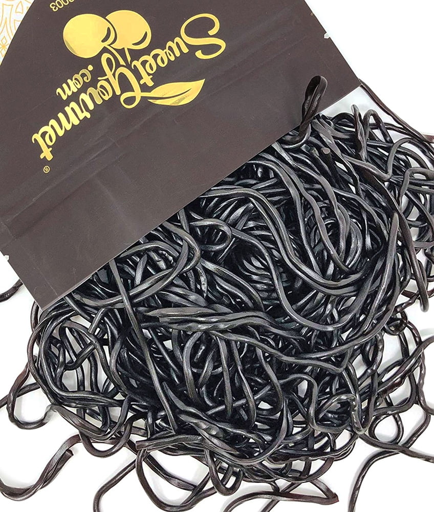 SweetGourmet Black Licorice Laces | Dutch Candy Shoelaces | 2 Pounds