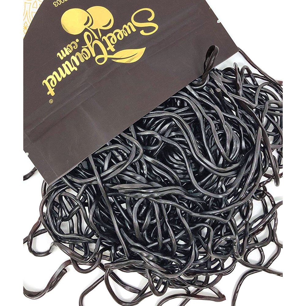 SweetGourmet Black Licorice Laces Dutch Candy Shoelaces 2 Pounds