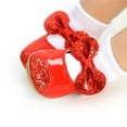 thumbnail image 6 of hirigin Baby Princess Shoes, Sequins Bowknot Walking Shoes Footwear Prewalker for Infant Girls, 0-18 Months, 6 of 8