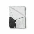 thumbnail image 2 of Animal Soft Flannel Fleece Throw Blanket, Contemporary Image of a Dog and Horse Hugging Loyal Friend Heads Print, Cozy Plush for Indoor and Outdoor Use, 50" x 60", Black White, by Ambesonne, 2 of 6