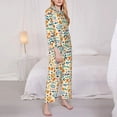 thumbnail image 3 of Fotbe Peanuts 8 Conjunto de Pijama de Manga Larga para Mujer con Estampado, Ropa de Dormir de 2 Piezas, Conjunto de Casa Suave y Cómodo con Bolsillos-Small, 3 of 7