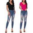 thumbnail image 4 of ORUYROP Combinaison à Manches Courtes et Manches Courtes Deep V Neck pour Vêtements pour Femmes, 4 of 5