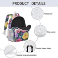 thumbnail image 4 of Colorful Floral Pattern Backpack for School,Cute School Bag,Schoolbag with Adjustable Shoulder Straps & Padded Back,15"x11.42"x5.5", 4 of 6