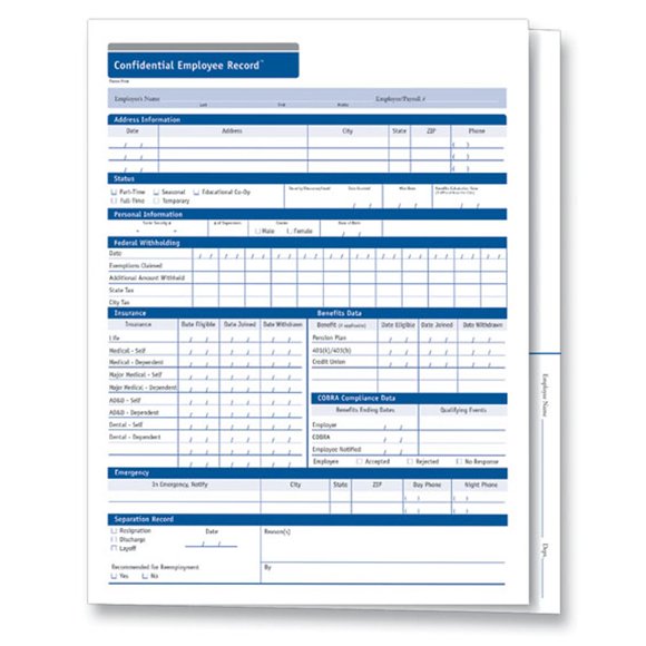 ComplyRight (A0503AMZ) Confidential Employee Record Folder, 25 Pack
