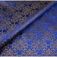 thumbnail image 2 of eloria Damask Embroidered Brocade Jacquard Sewing Apparel Making Fabric by the Yard Kurta Dress Apparel Cloth, Color: Blue 1, 2 of 4