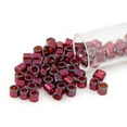 thumbnail image 4 of Miyuki Delica Seed Bead 8/0 Transparent Red Gold Luster, 4 of 5