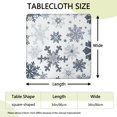 thumbnail image 2 of Blue Christmas Snowflake Pattern Square Fitted Tablecloth with Elastic Edge,Square Table Cover,Washable Elastic Table Cover for Home Kitchen Party Decor 34"x34", 2 of 6