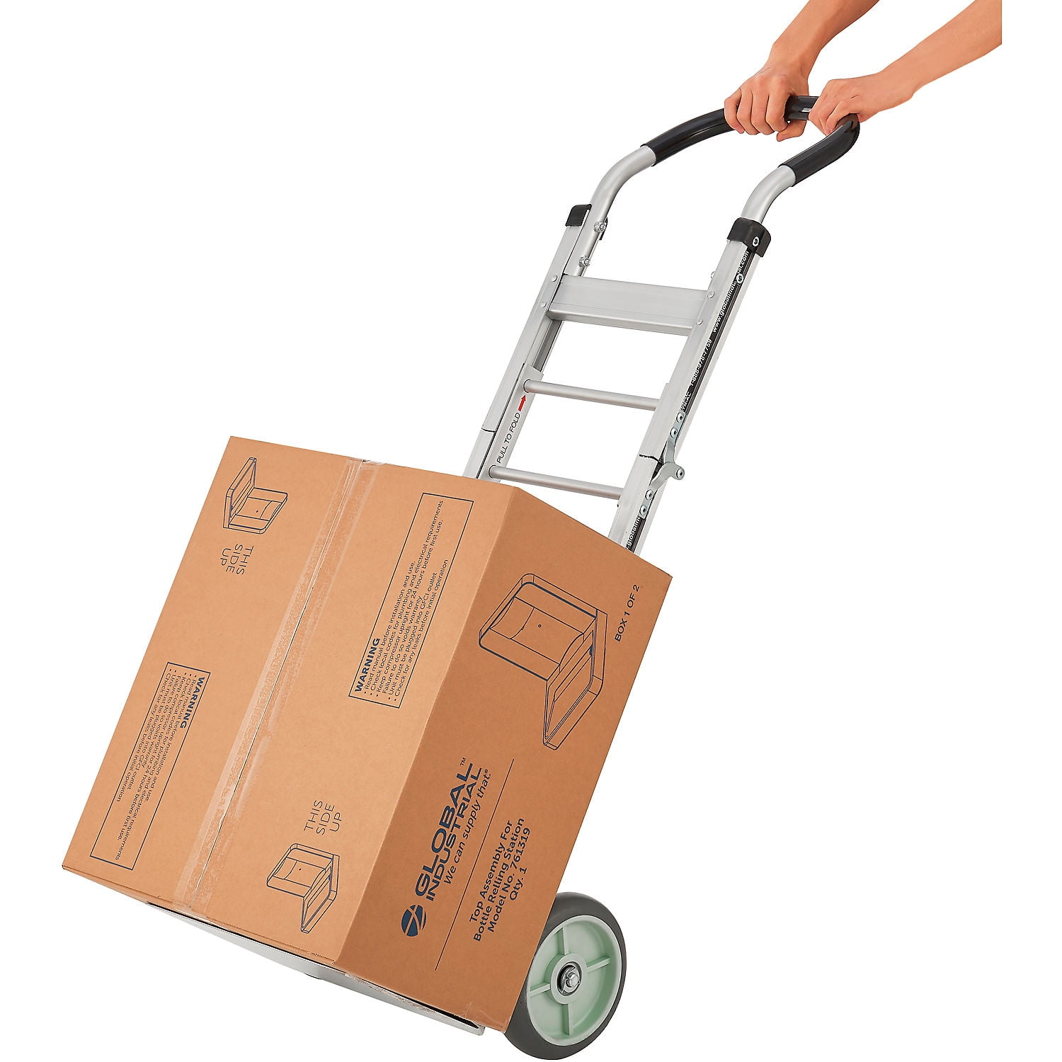 Global Industrial Aluminum Folding Hand Truck 660 lb. Capacity