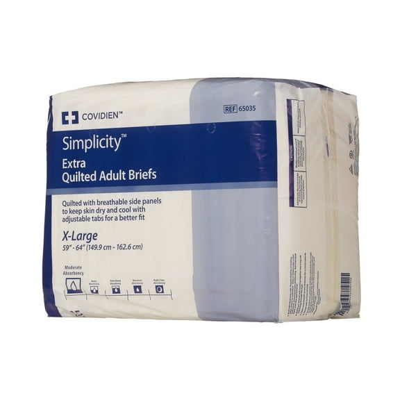 Simplicity Tab Closure Adult Brief, X-Large, Moderate Absorbency, 15 Count