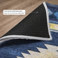 thumbnail image 6 of Addison Rugs Dream Shag Premium Machine Washable Transitional Aztec Blue Rectangle Rug, 5' x 7'6", 6 of 8