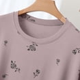 thumbnail image 4 of Stamzod 2 Piece Pajamas for Women Set Short Sleeve Pajamas T Shirts and Pants Crewneck Pjs Set Soft Loose Sleepwear Khaki B XXL, 4 of 5