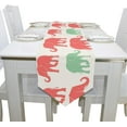 thumbnail image 6 of 13x90in SKYSONIC Rectangle Beautiful Elephants Printed Table Runner for Wedding Birthday Holiday, 6 of 7