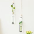 thumbnail image 3 of Hanging Glass Planter, Hydroponic Plant Propagation Test Tube Wall Hanging Terrariums Clear Glass Flower Vase, 3 of 7