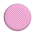 thumbnail image 3 of Spare Tire Cover, vintage polka dots pink Wheel Cover Tire Covers for Trailers Car Truck Camper Universal Tire Covering Fits Diameter 16 inch, 3 of 7