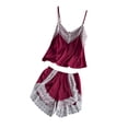 thumbnail image 2 of Wensltd Lace Camisole Pajamas for Women Soft Crop Top and Shorts Casual Sleepwear, 2 of 3