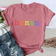 thumbnail image 4 of Women's Stylish Printed Crew Neck T Shirt Stripe Tee Summer Tee Shirts Women Spandex Long Sleeve Shirt T Shirts Solid Colors Women Womens Solid T Shirts Space Shirt Shirts for Women with Sleeves, 4 of 4