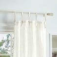 thumbnail image 5 of Martha Stewart Laguna Stripe 37" x 84" Semi Sheer Panel Pair Tietab, Off-White, 5 of 5