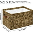 thumbnail image 3 of Coolnut Sexy Leopard Print Foldable Canvas Storage Bin, Sturdy Fabric Storage Basket with Handles, Storage Cube Box for Organizing Shelf Nursery Toy Closet 1PCS#1541 Home Decor, 3 of 7