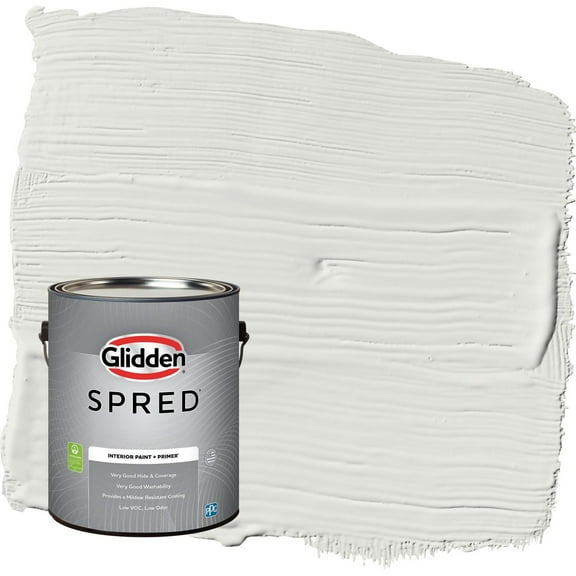 Glidden Spred Tundra Frost / Grey Semi-Gloss Interior Paint with Primer, 1 Gallon