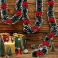 thumbnail image 6 of Bfogop 5.9Ft Christmas Garland, Christmas Tinsel Garland with Red Bows for Indoor Outdoor and Home Decor, Metallic Twist Garland Xmas Tree Decor for Holiday Wedding Party Supplies, 6 of 9