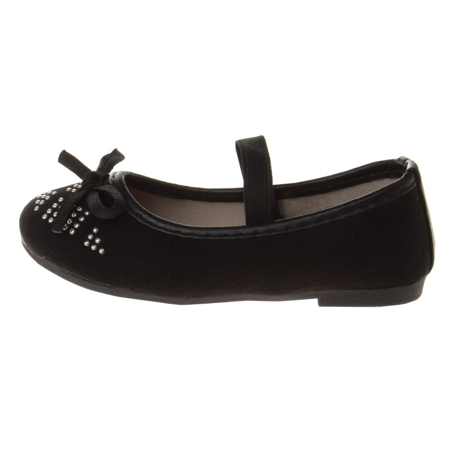 Kensie Girl Toddler Ballerinas, Pattern Black, 8
