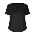 thumbnail image 4 of Timegard Womens Tops Casual Slim Fitting Comfy V Neck Short Sleeve Tee Blouse Summer Travel Tunic Tops, 4 of 6
