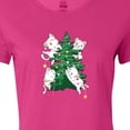 thumbnail image 4 of Inktastic Kawaii Cats Christmas Tree Women's T-Shirt, 4 of 5
