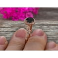 thumbnail image 4 of 1.75 Carat Halo Black Diamond Moissanite Engagement Ring Moissanite Diamond Classic Vintage Art Deco 10k Solid Rose Gold, 4 of 9