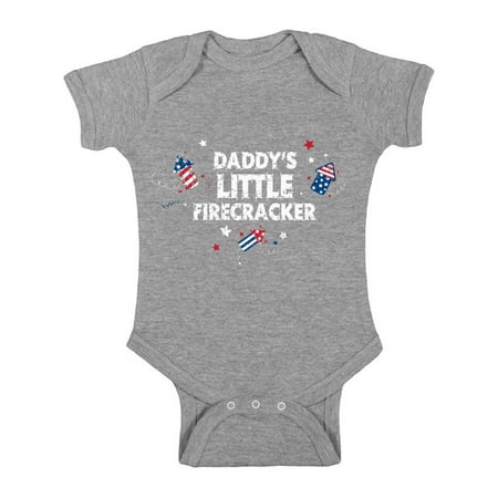 

Awkward Styles Daddy s Little Firecracker Baby Bodysuit Short Sleeve First 4th of July One Piece for Baby USA Bodysuit Independence Day Gifts for Newborn American Baby Gifts America One Piece Top