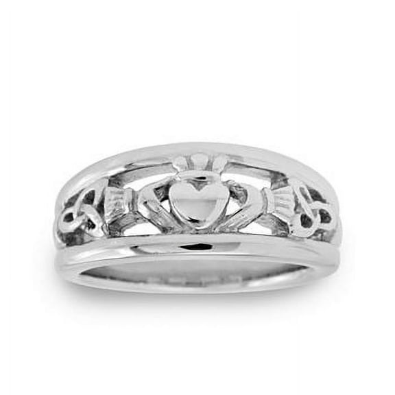 Claddagh stainless steel band
