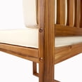 thumbnail image 5 of Kynora Modern Outdoor Patio Dining Chairs with Cushions, Acacia Wood, Beige + Teak, Set of 2, 5 of 12