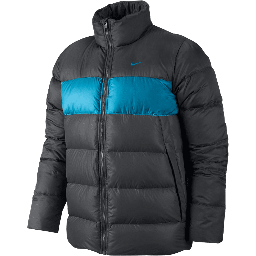 Nike - Basic Down Padded Comfort Warm Jacket Anthracite/Blue 419008-060 ...