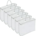 thumbnail image 3 of 12 Pack Clothes Storage Bag,Clear Sheet Storage Bags with Zipper,Plastic Sweater Storage Bins for Clothing, Vinyl Foldable Clothes Containers Organizers for Closet,Blankets,Bedding(White), 3 of 8